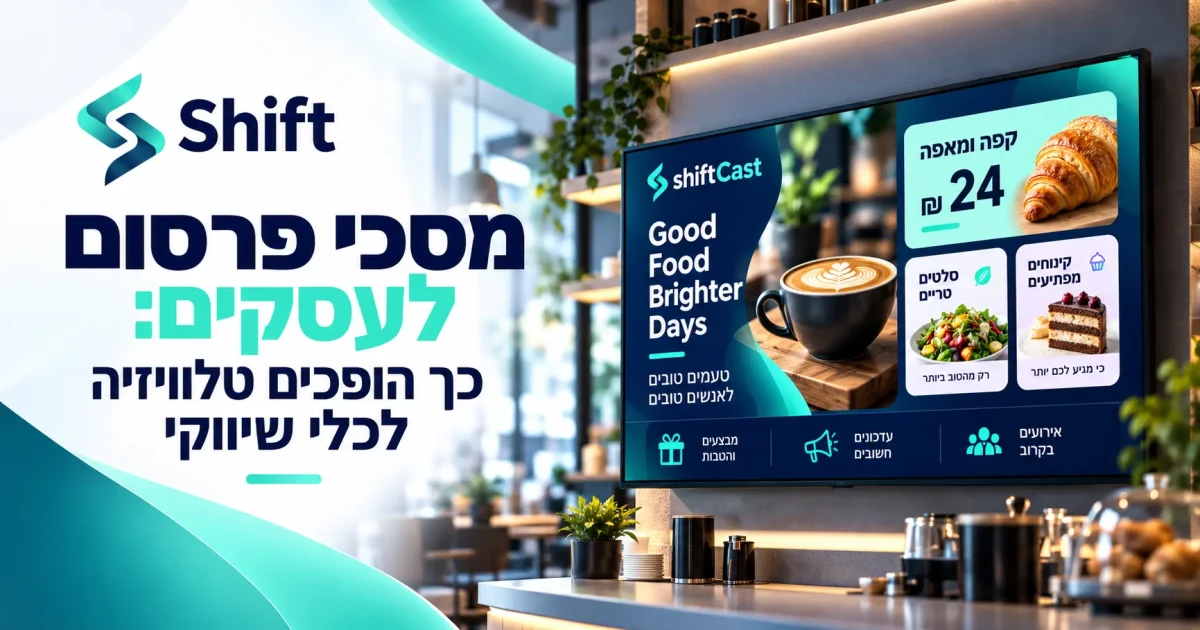 מסכי פרסום לעסקים: כך הופכים טלוויזיה לכלי שיווקי