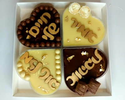 מארז 4 לבבות מוס