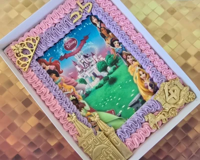 עוגת גן מעוצבת נסיכות דיסני